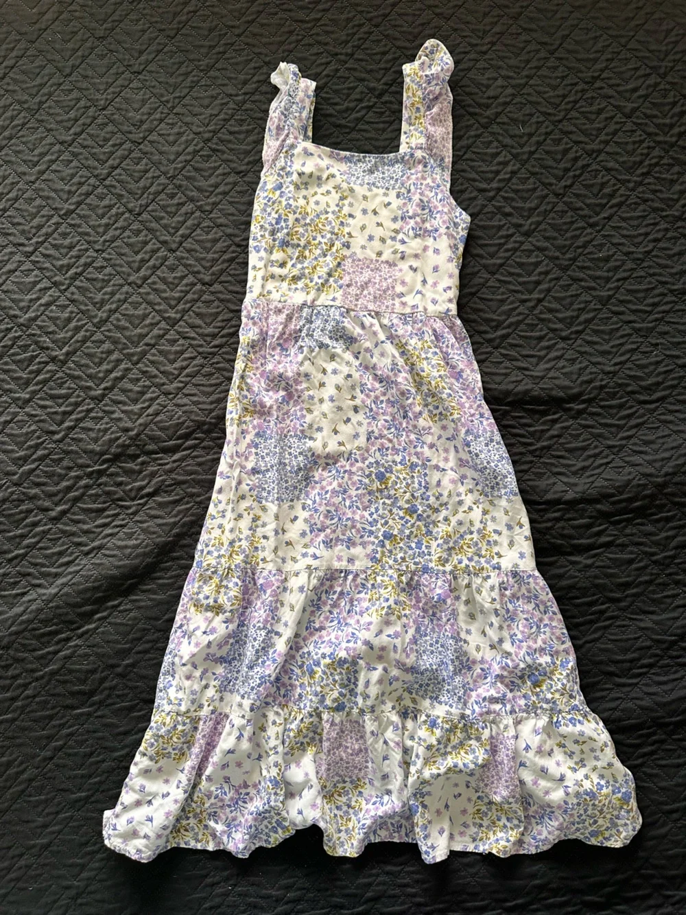 art class Lavender, Blue & Yellow Floral Scarf